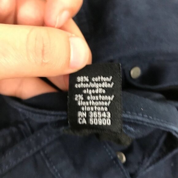 Calvin Klein Jeans Navy Bleu Straight Leg Cropped Ankle women Size 8 D31 - Picture 12 of 14